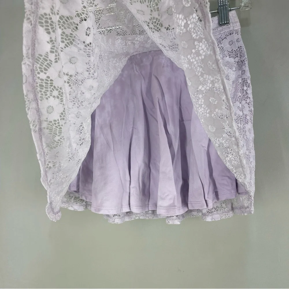Abercrombie Lace Skater Skirt Girls Size Large (10-12) Light Purple - Picture 4 of 6